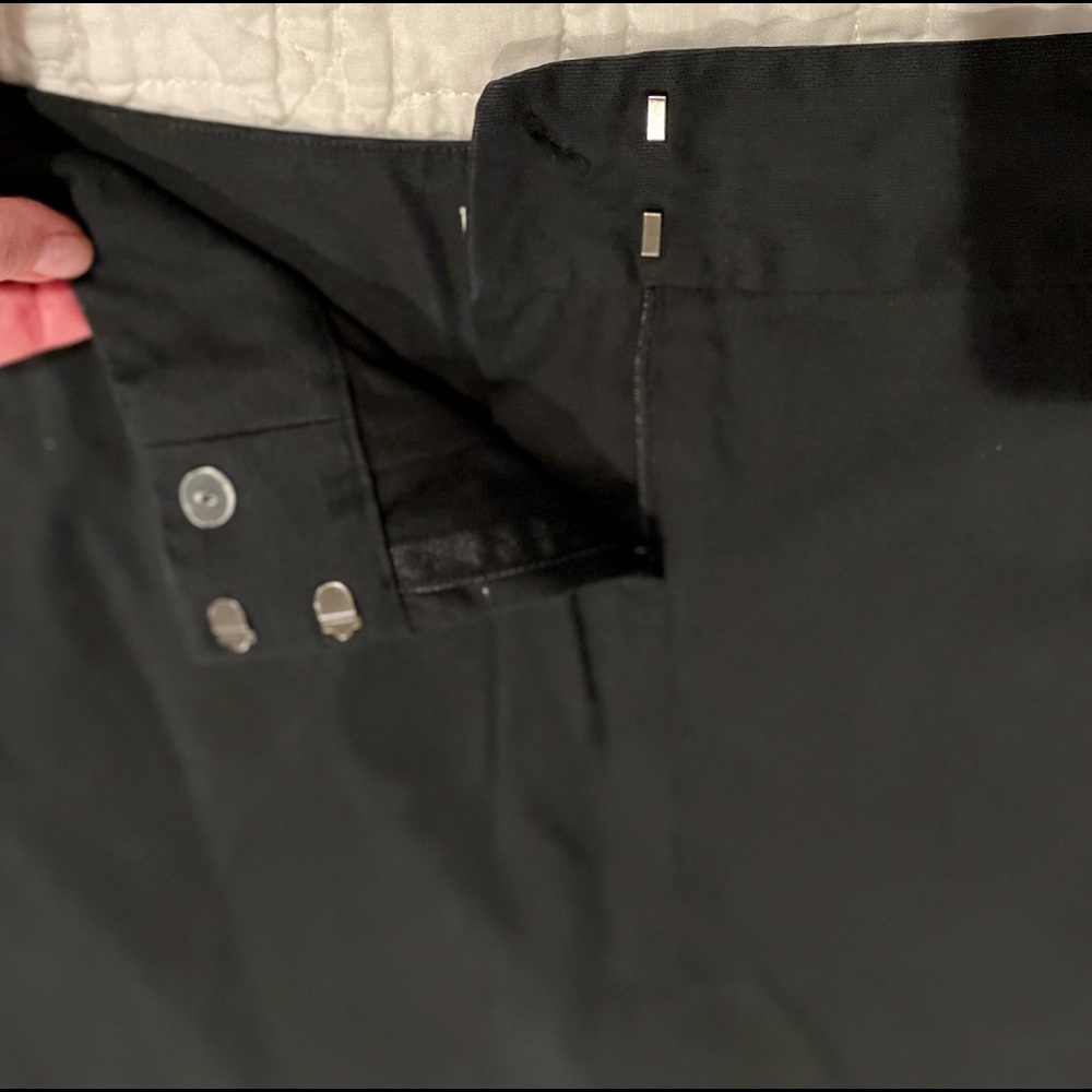 Like New Menswear Style Lined Black Skirt with Stretch! Size 12